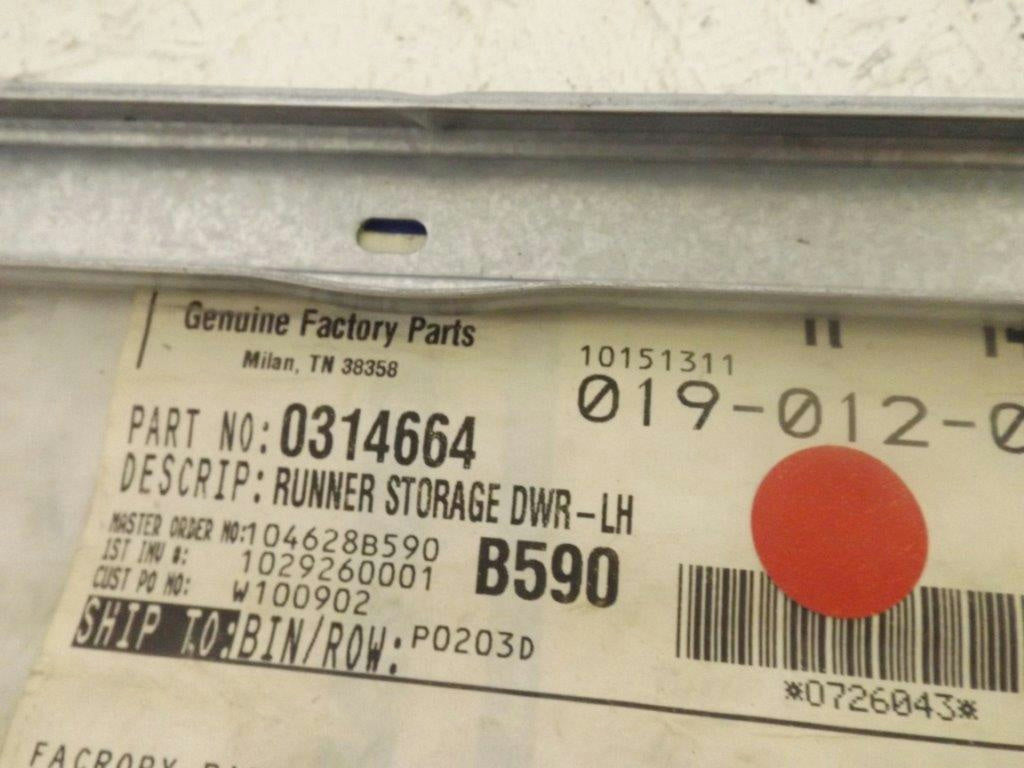 MAYTAG WHIRLPOOL STOVE 0314664 STORAGE DRAWER RUNNER NEW MAYTAG WHIRLPOOL STOVE 0314664 STORAGE DRAWER RUNNER NEW